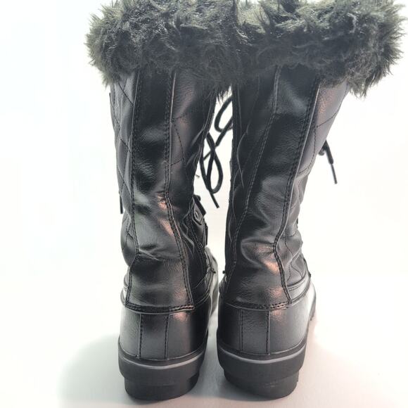 DreamPairs WarmThinsulate Waterproof Lace Up Snow Boot Faux Fur Trim Women's 7 - Picture 6 of 9